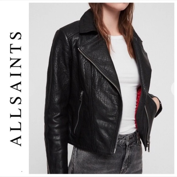 Allsaints Pataya Biker Jacket Size 8 